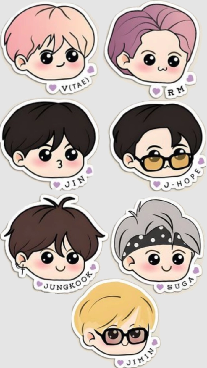 Ảnh BTS chibi cute đáng yêu