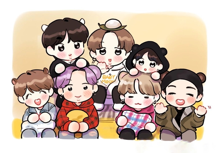 Ảnh BTS chibi dễ thương nổi bật