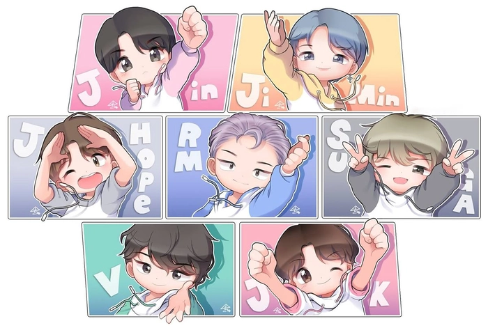 Ảnh BTS chibi dễ thương