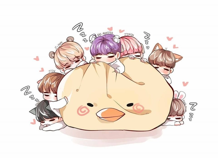 Ảnh BTS chibi ngộ nghĩnh đáng yêu