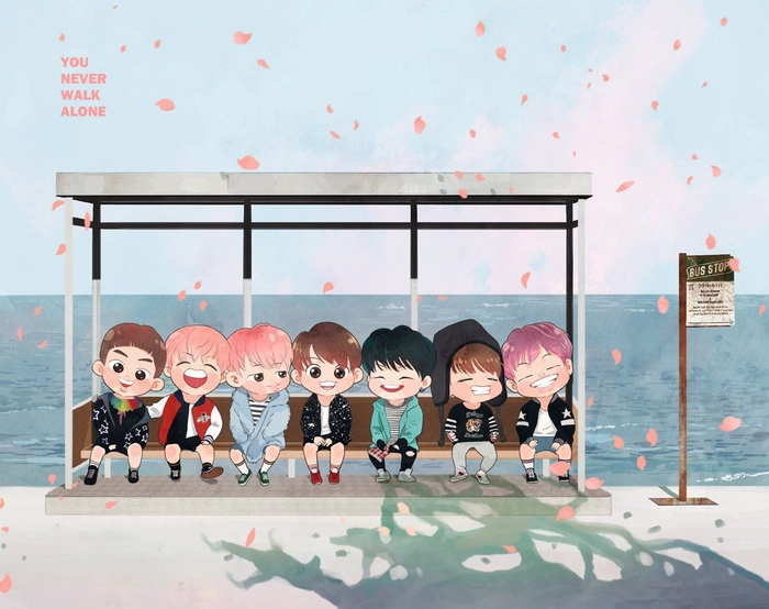 Ảnh BTS chibi phong cách hoạt hình