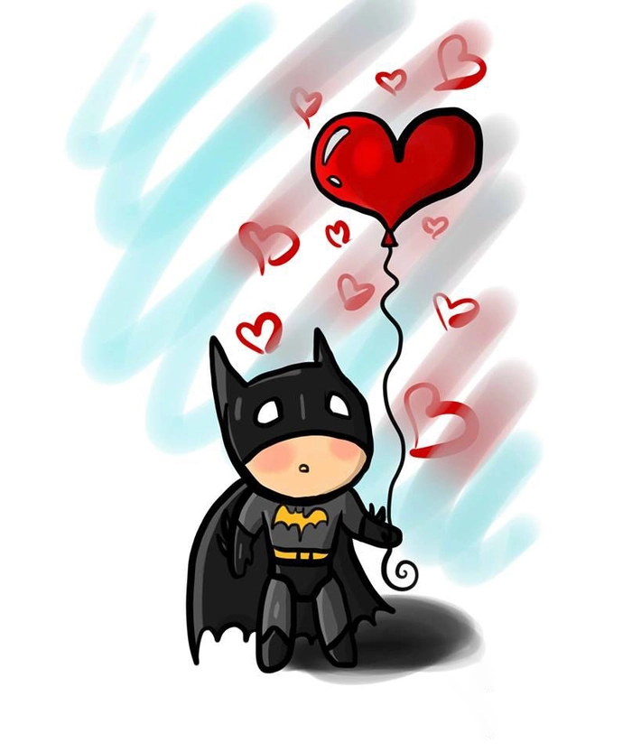 Ảnh Batman chibi biểu cảm dễ thương