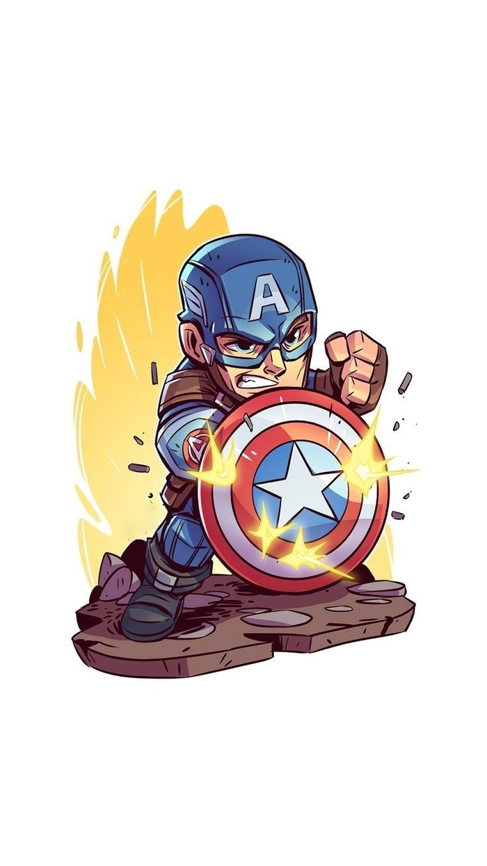 Ảnh Captain America chibi cute ngộ nghĩnh