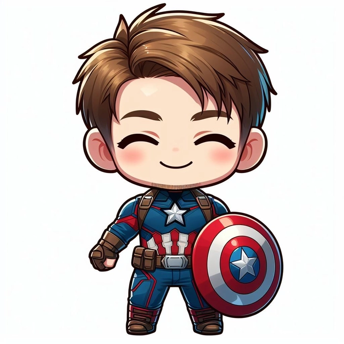 Ảnh Captain America chibi cute siêu xinh