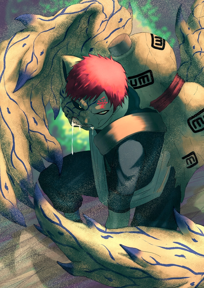 Ảnh Gaara Naruto với hiệu ứng cực chất