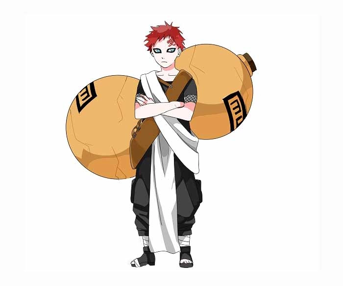 Ảnh Gaara ngầu phong cách manga