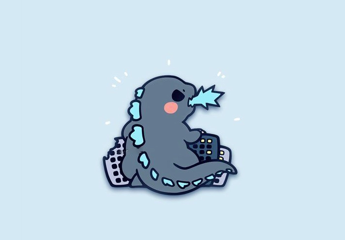 Ảnh Godzilla chibi cute ấn tượng