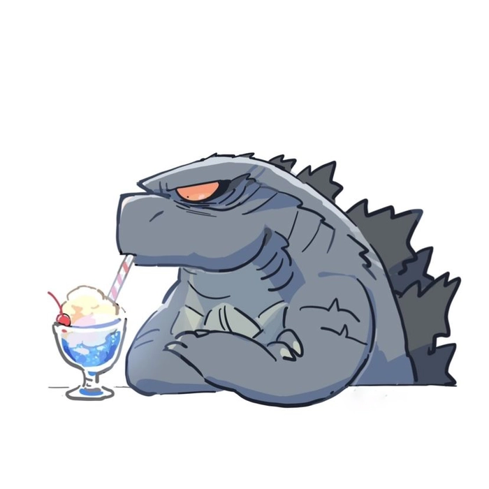 Ảnh Godzilla chibi cute mang nét hài hước