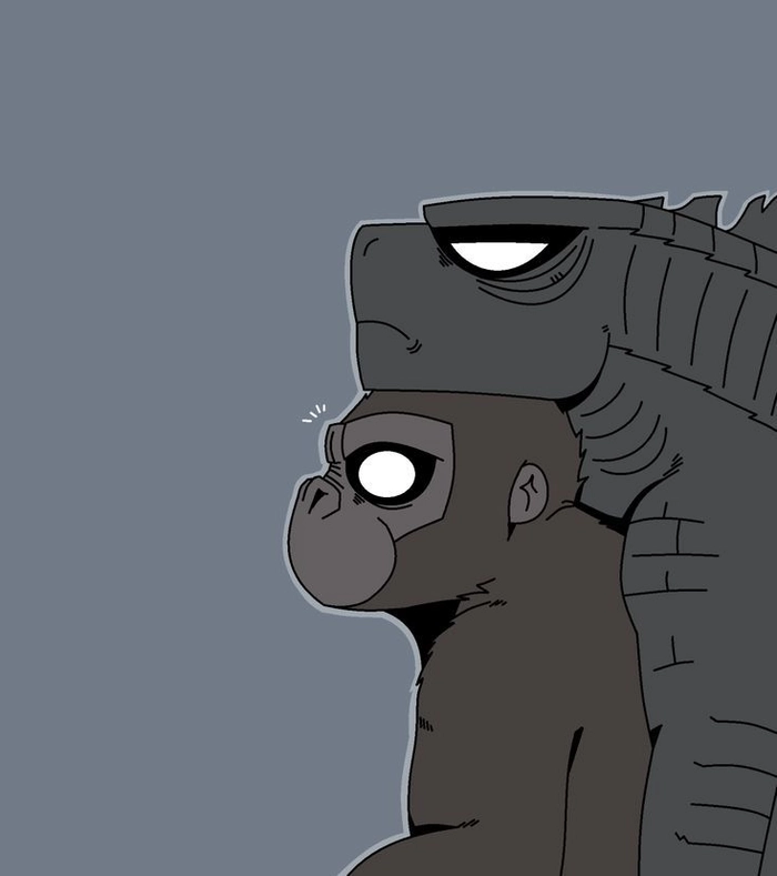 Ảnh Godzilla x Kong chibi đáng yêu