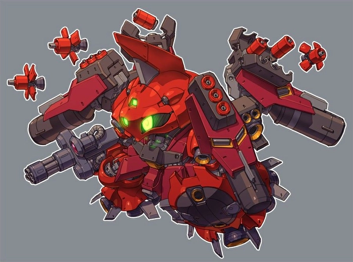 Ảnh Gundam chibi anime đầy màu sắc