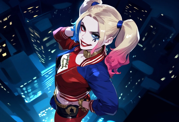 Ảnh Harley Quinn anime dễ thương cá tính