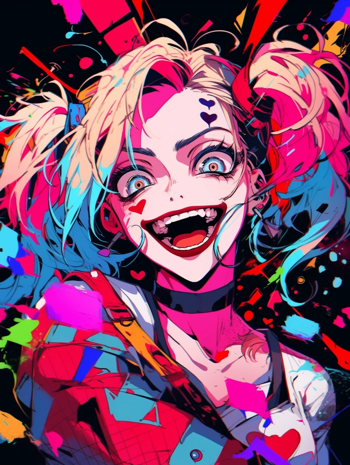 Ảnh Harley Quinn anime phong cách độc đáo