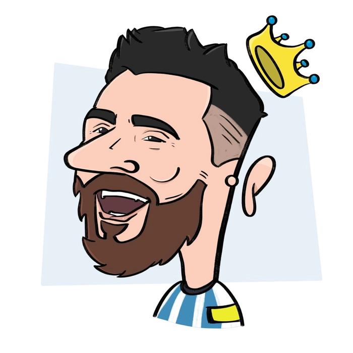 Ảnh Messi chibi áo Argentina cute