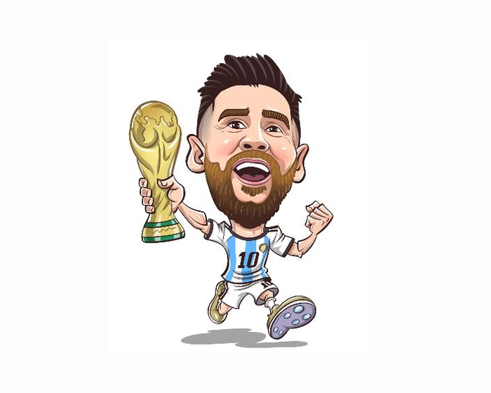 Ảnh Messi chibi dễ thương đáng yêu