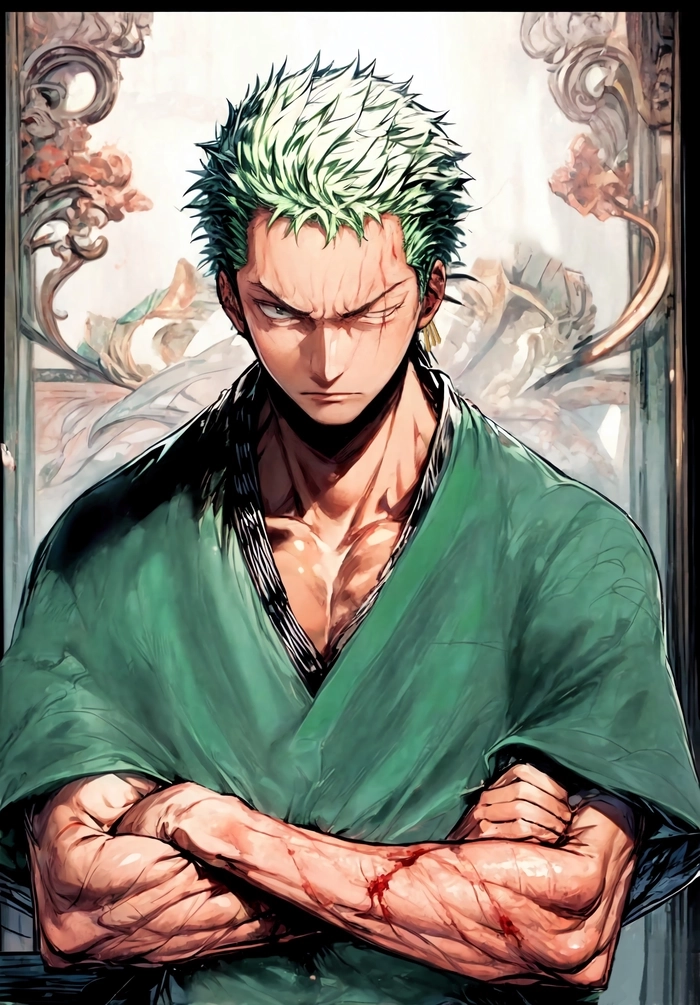 Ảnh Roronoa Zoro trong trạng thái nghiêm túc