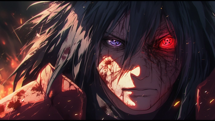 Ảnh Sasuke 3D mang đậm thần thái cool
