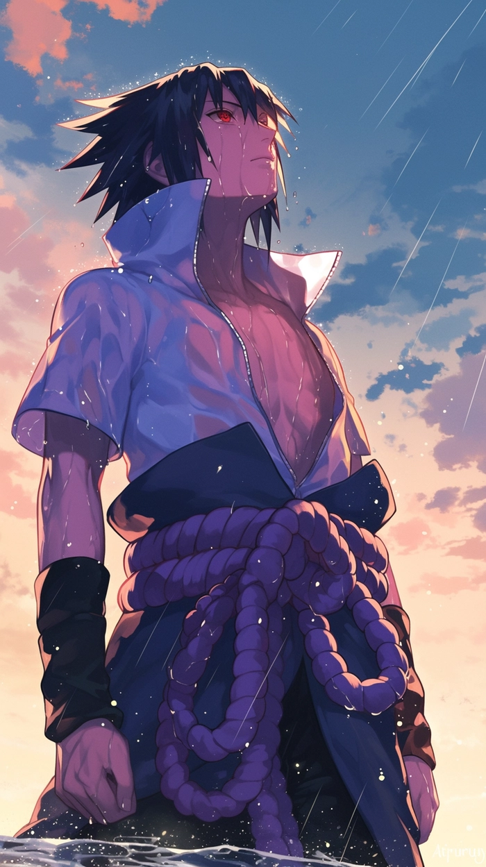 Ảnh Sasuke cute phong cách nhẹ nhàng