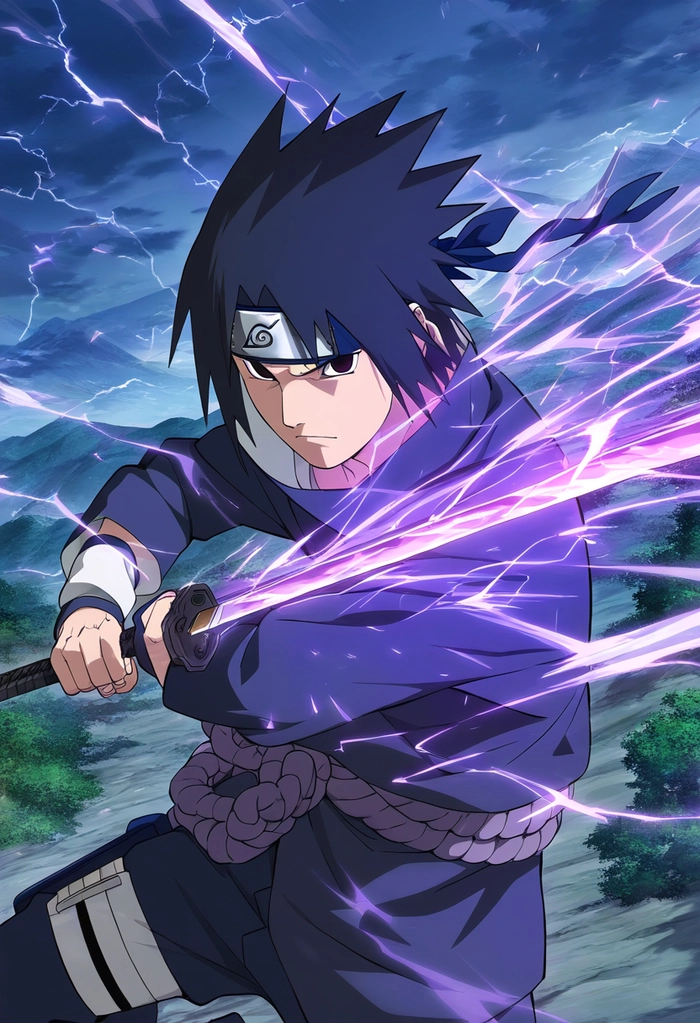Ảnh Sasuke đẹp với Sharingan phát sáng