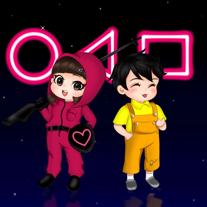 Ảnh Squid Game cute dễ thương