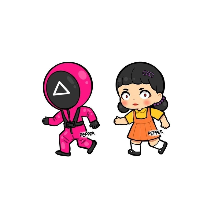 Ảnh Squid Game cute ngộ nghĩnh
