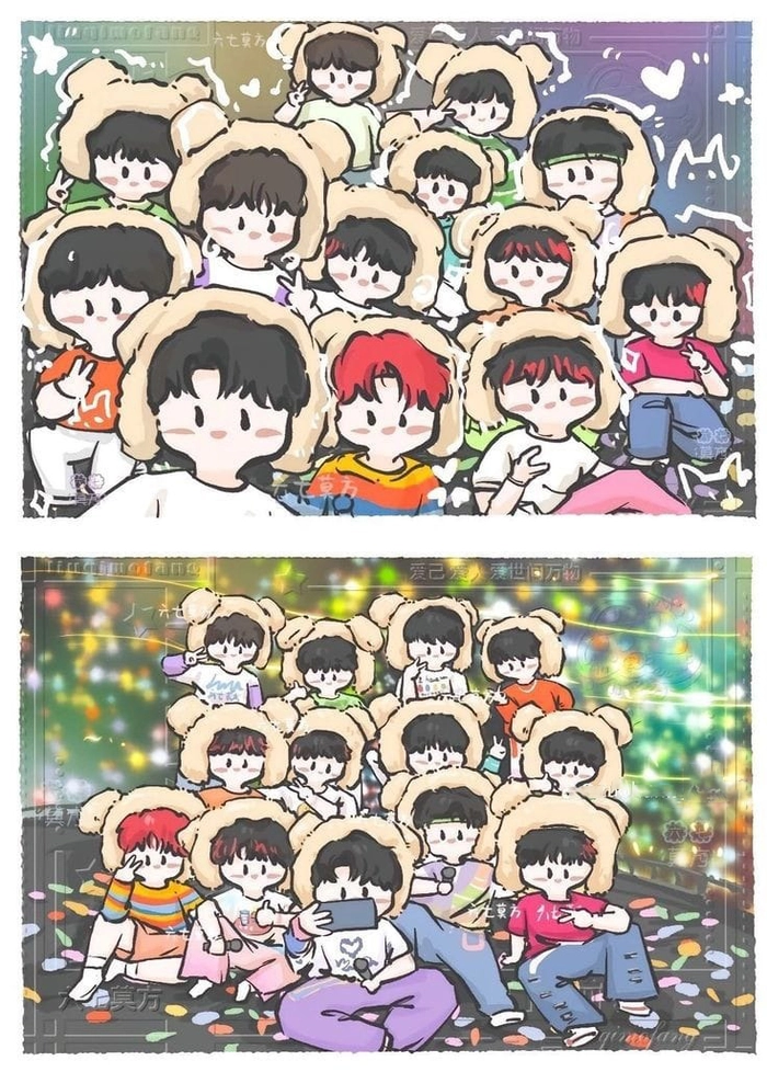 Ảnh TF Gia Tộc F3 chibi ngộ nghĩnh