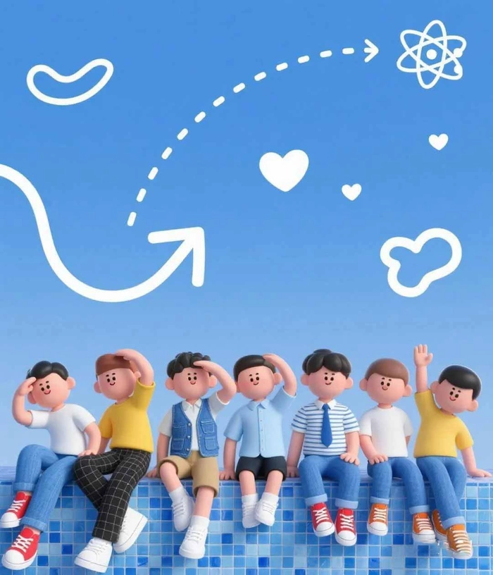 Ảnh TNT Thời Đại Thiếu Niên Đoàn chibi đáng yêu
