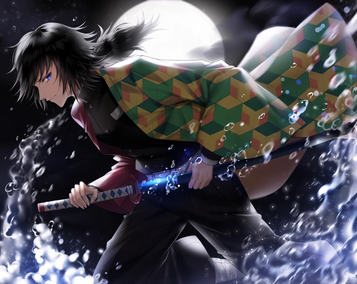 Ảnh Tomioka Giyuu ngầu trong anime