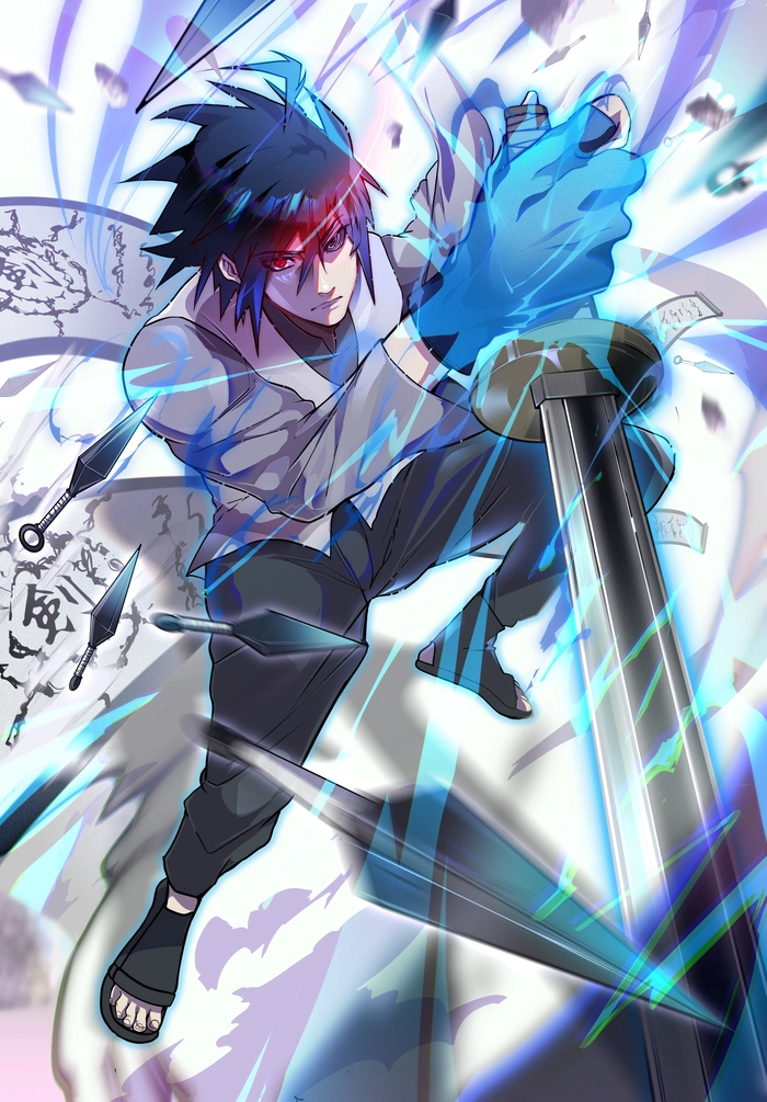 Ảnh Uchiha Sasuke với ánh mắt lạnh băng