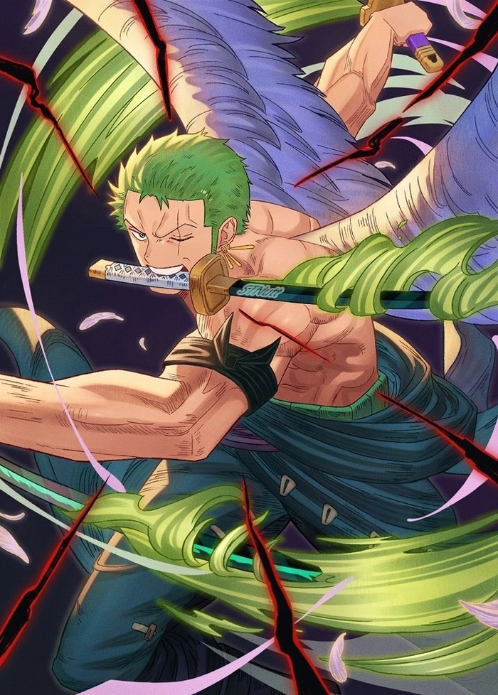 Ảnh Zoro One Piece với ba kiếm
