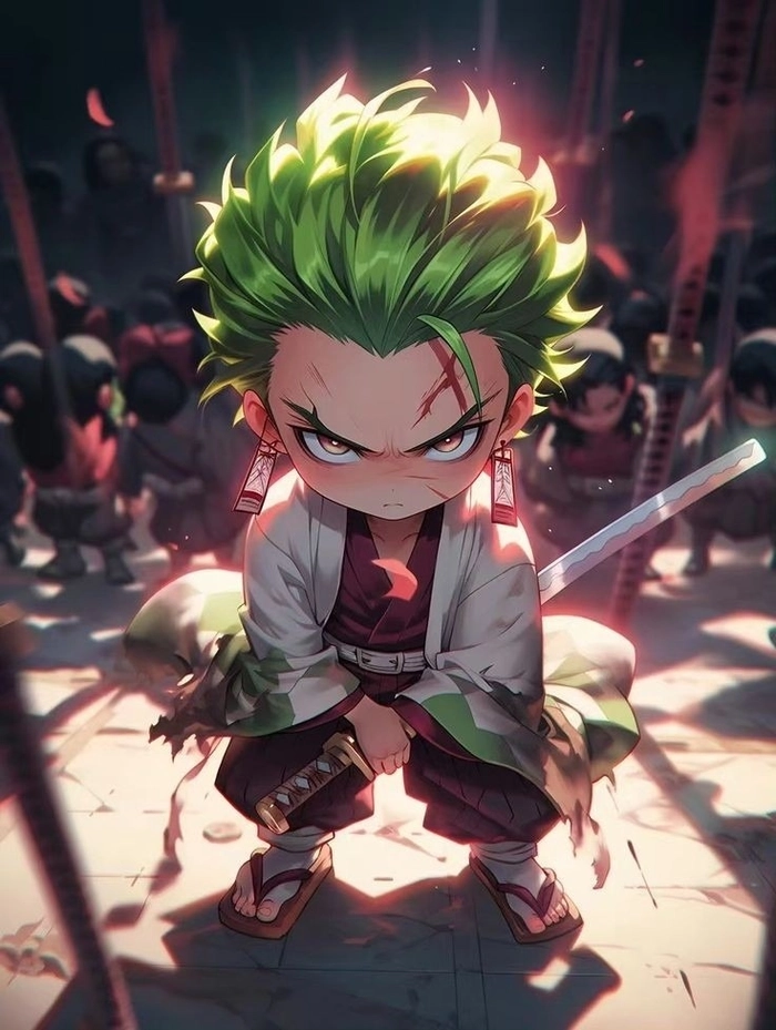 Ảnh Zoro kiếm sĩ Roronoa chibi cực ngầu