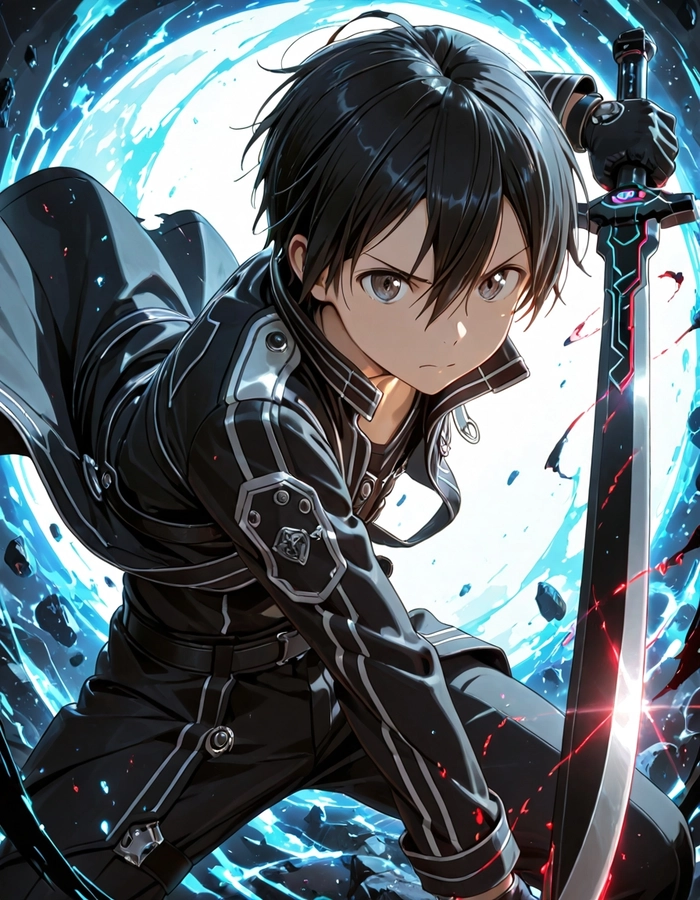 Ảnh anime Kirito chất lừ