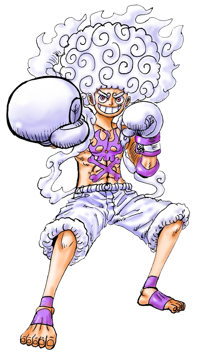 Ảnh anime Luffy Gear 5 cực mạnh