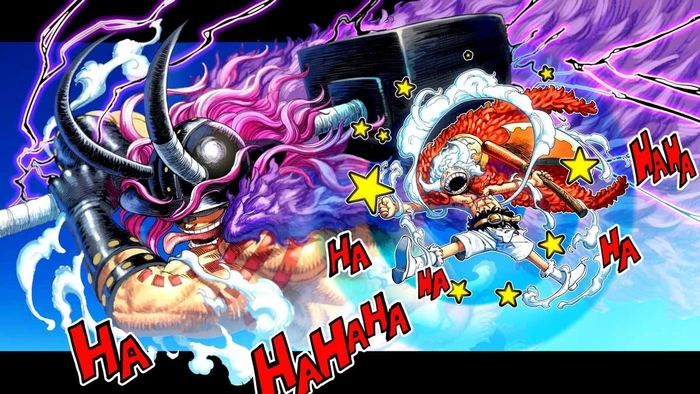 Ảnh anime Luffy Gear 5 hài hước
