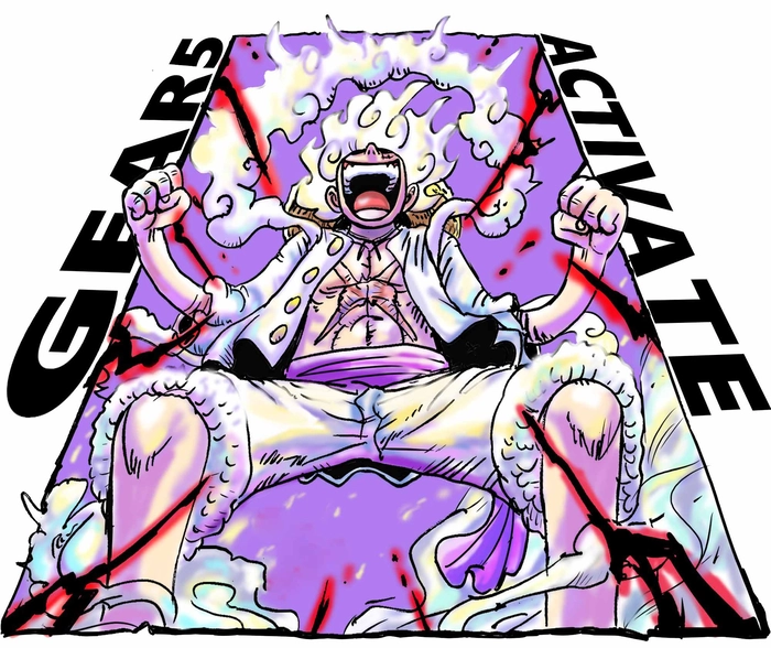 Ảnh anime Luffy Gear 5 ngầu đỉnh