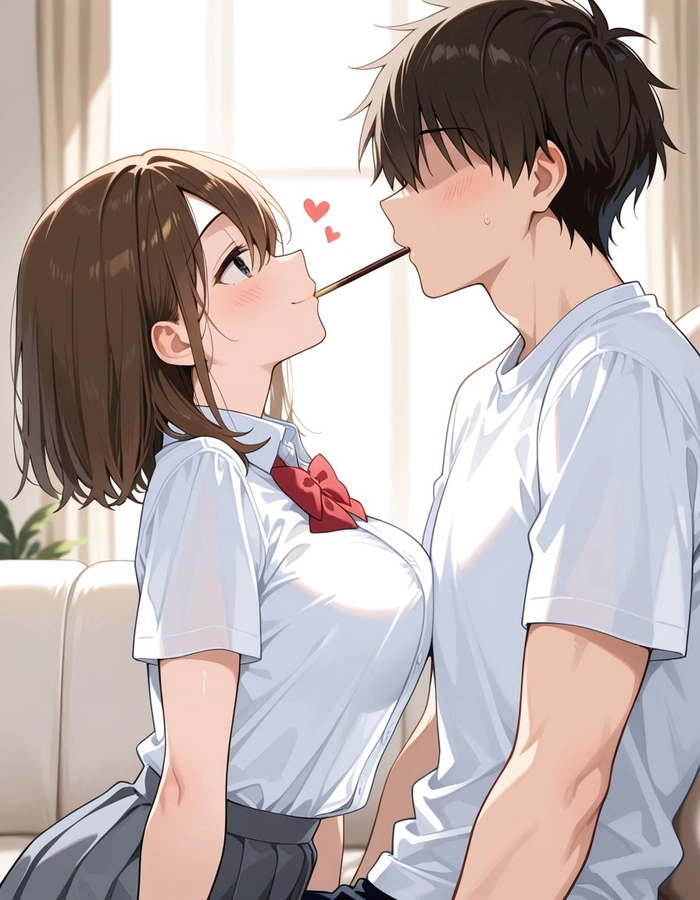 Ảnh anime cặp đôi học sinh đáng yêu