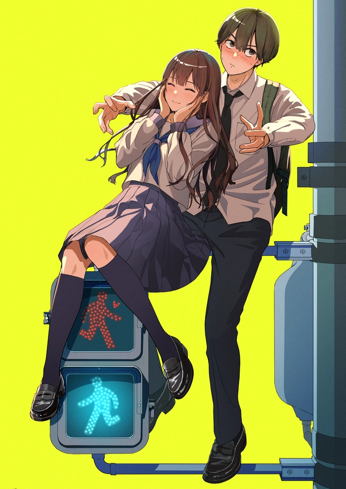 Ảnh anime cặp đôi học sinh ngầu