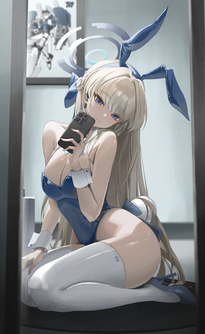 Ảnh anime chụp hình trước gương quyến rũ