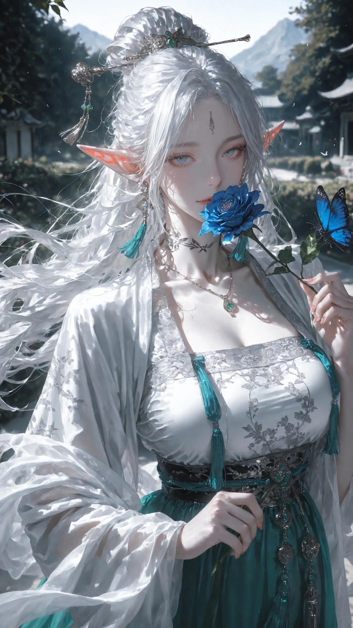 Ảnh anime cổ trang nữ sang trọng và thanh lịch