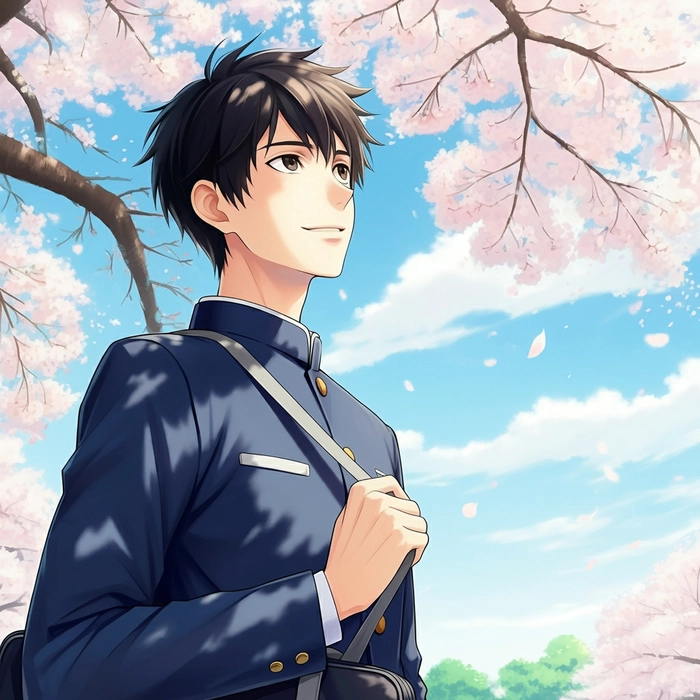 Ảnh anime học sinh nam cute ngọt ngào