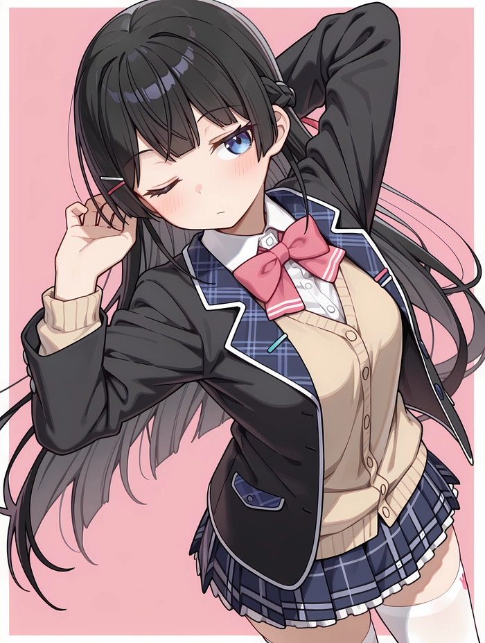 Ảnh anime học sinh nữ đẹp dịu dàng