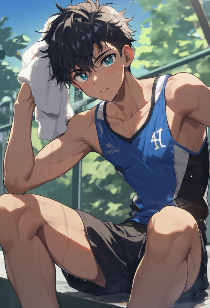 Ảnh anime nam học sinh cute đáng yêu