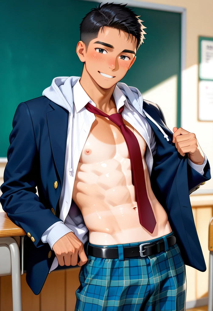 Ảnh anime nam học sinh phong cách