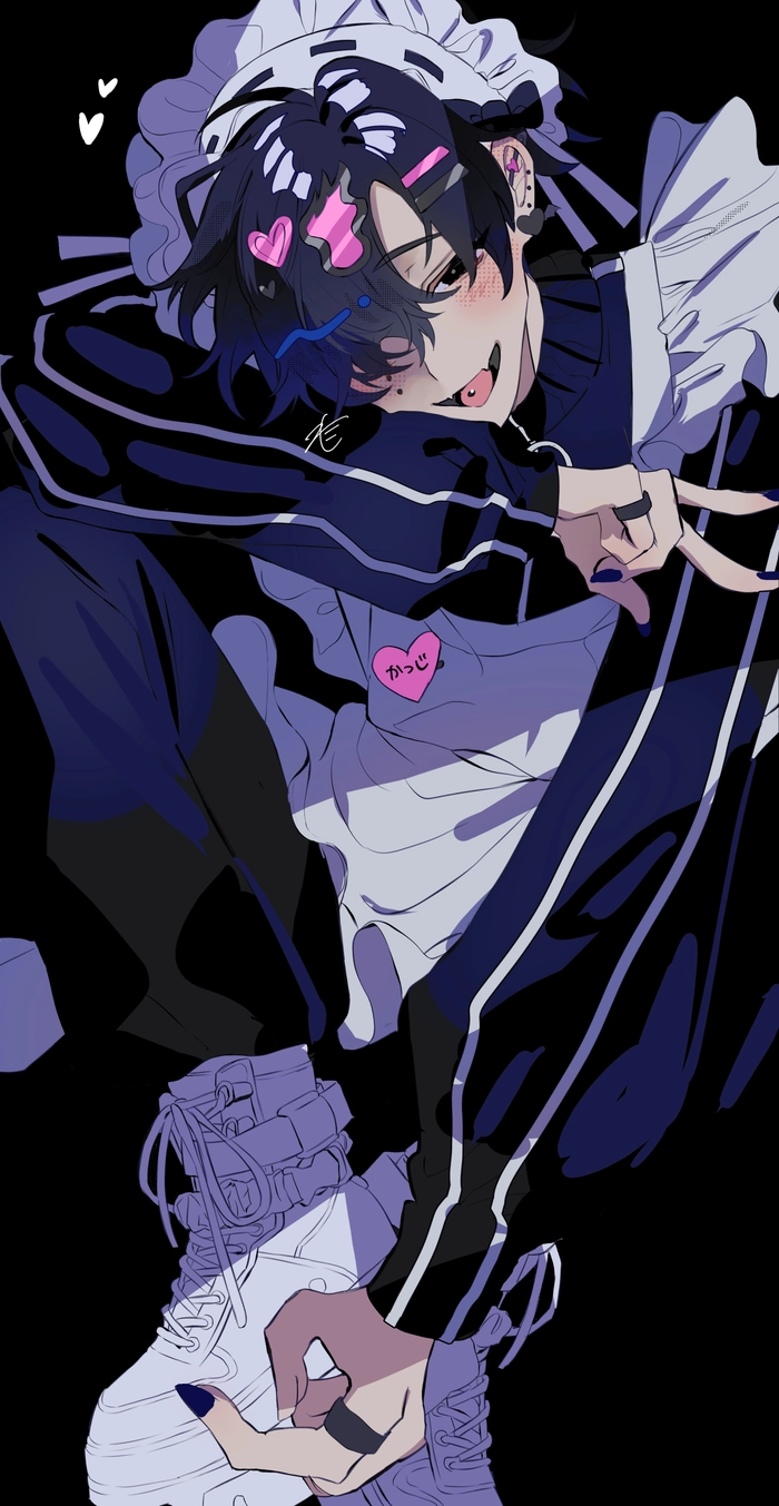 Ảnh anime nam mặc đồ hầu gái đầy cá tính