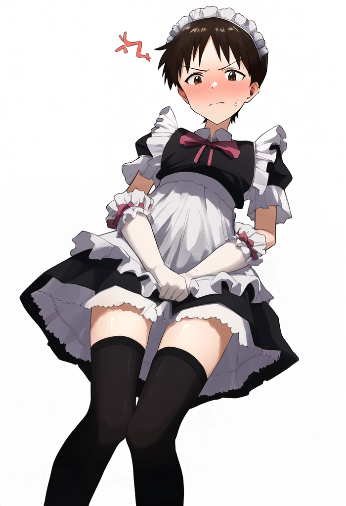 Ảnh anime nam mặc đồ hầu gái fanart sexy