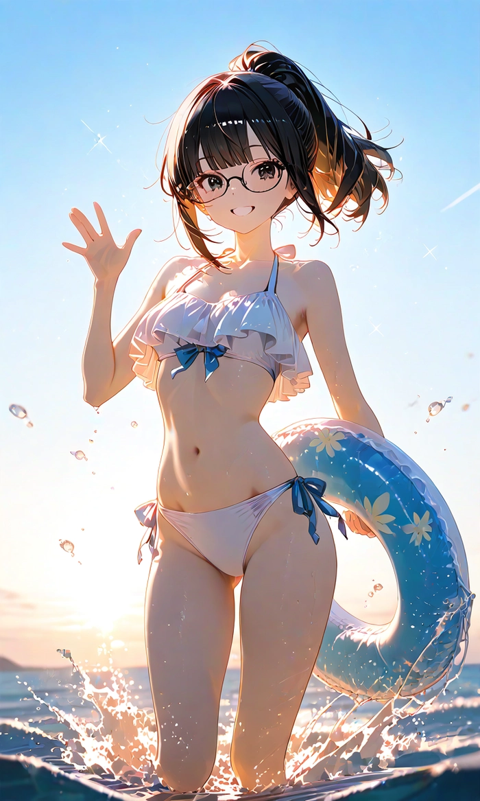 Ảnh anime nữ cute đeo kính xinh xắn