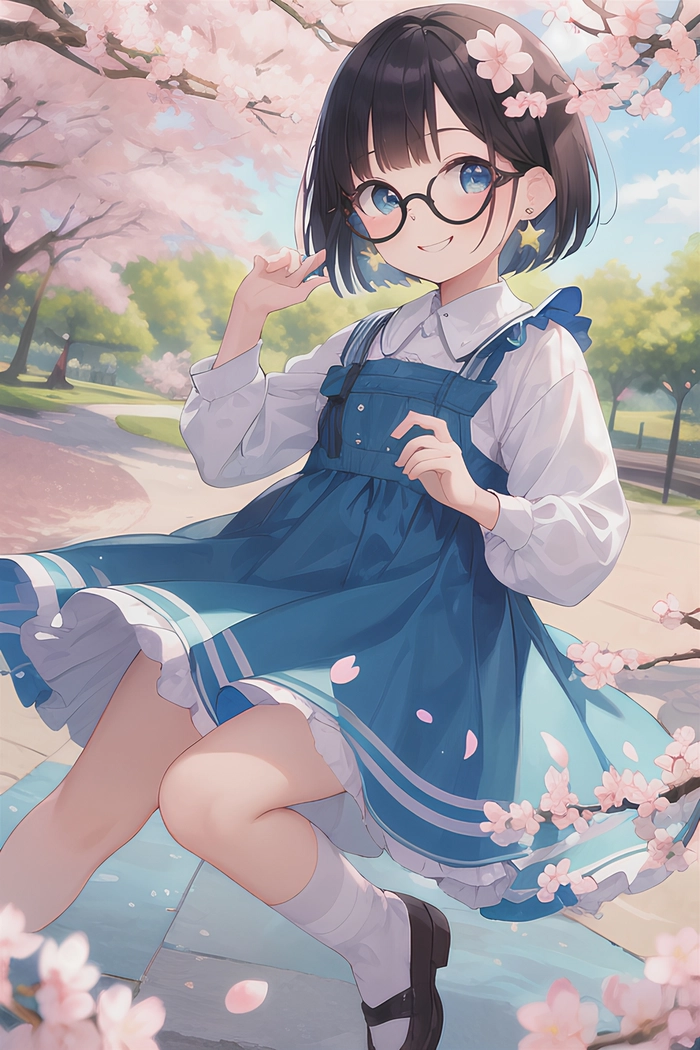 Ảnh anime nữ đeo kính cute ngọt ngào
