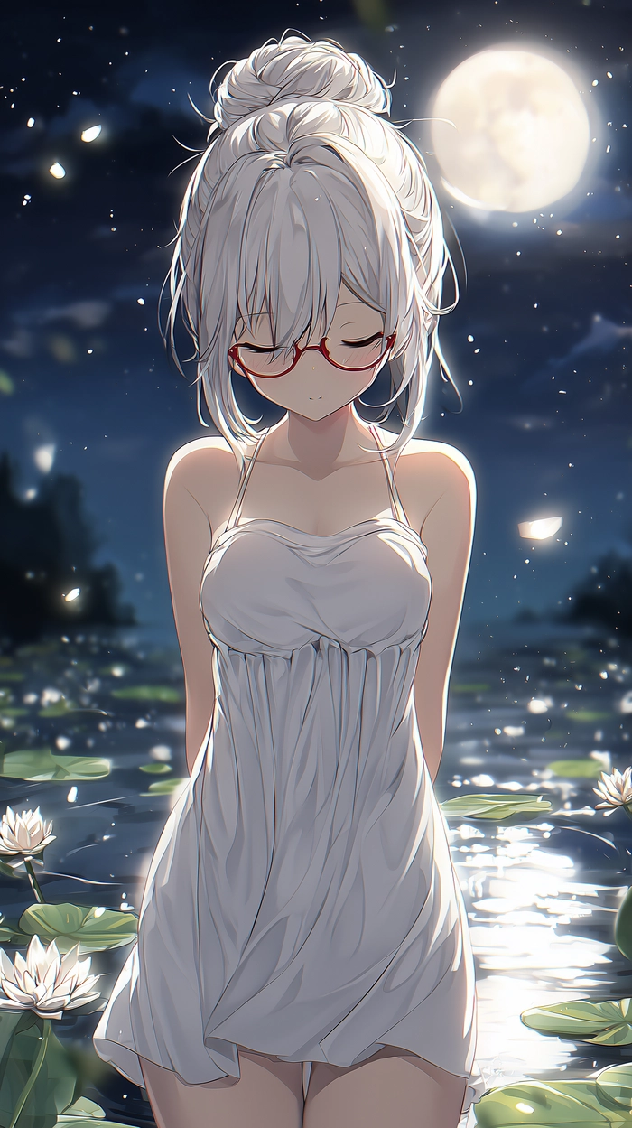 Ảnh anime nữ đeo kính sexy gợi cảm