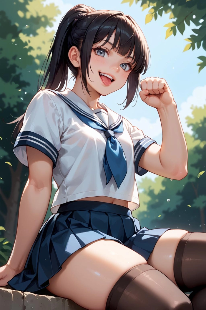 Ảnh anime nữ học sinh cute tinh nghịch