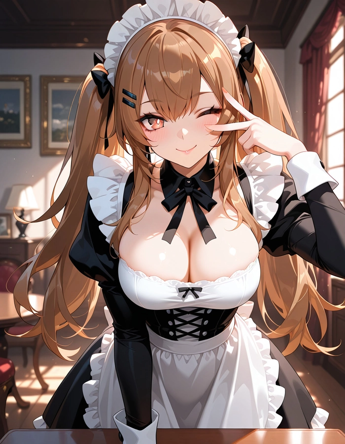 Ảnh anime nữ mặc đồ hầu gái cuốn hút