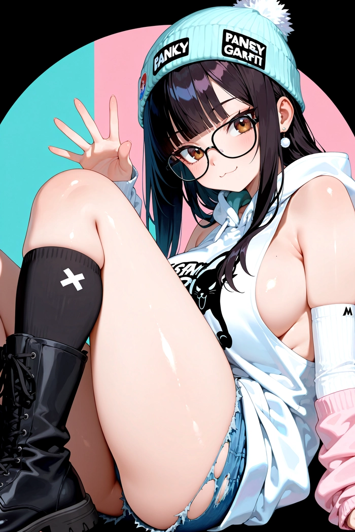 Ảnh anime nữ ngầu lòi đeo kính sang trọng